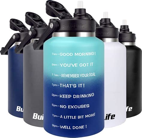 insulated water bottle with time marker